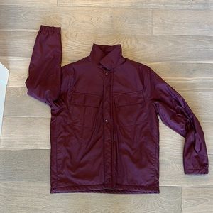Bonobos maroon full-zip quilted jacket, size M (slim fit)